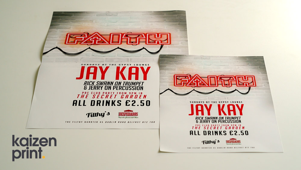 Poster Printing and Design - Filthy's - Belfast Printing - Kaizen Print