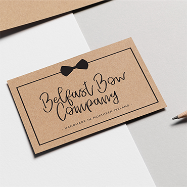 Belfast Bow Company - Kraft Business Cards - Business Card Printing - Belfast Printing - Kaizen Print