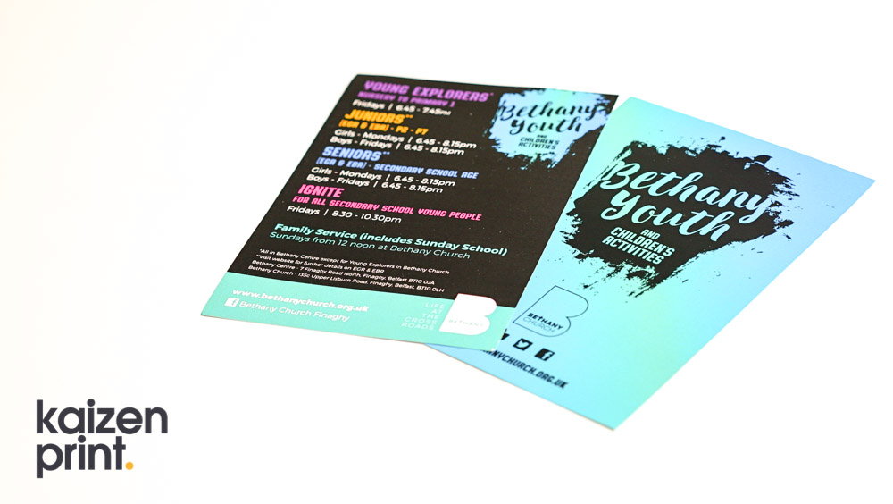 Flyer Printing & Design -Bethany Church - A7 Flyer Printing - Belfast Printing - Kaizen Print