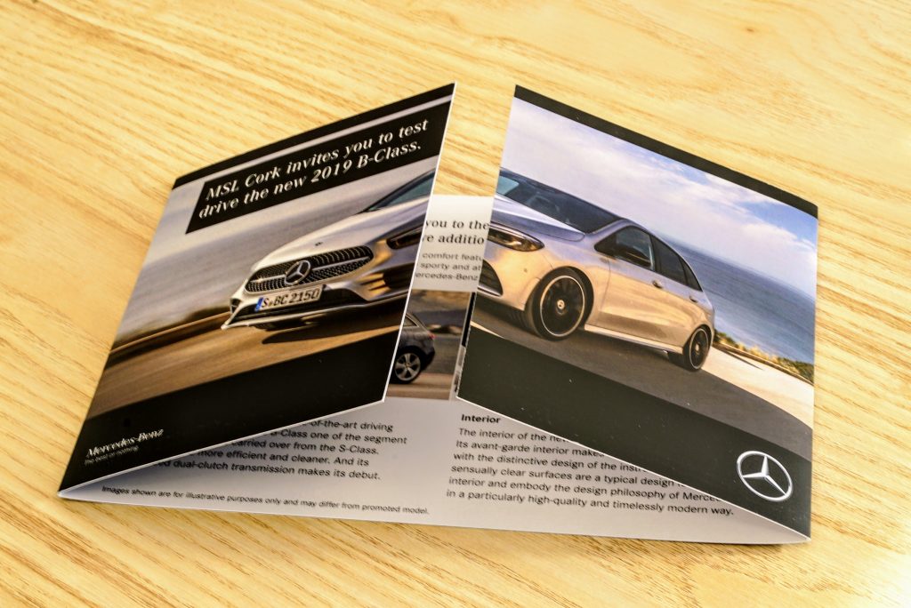 Gatefold Leaflet for Mercedes Cork - Leaflet and Flyer Printing - Kaizen Print - Belfast Printing