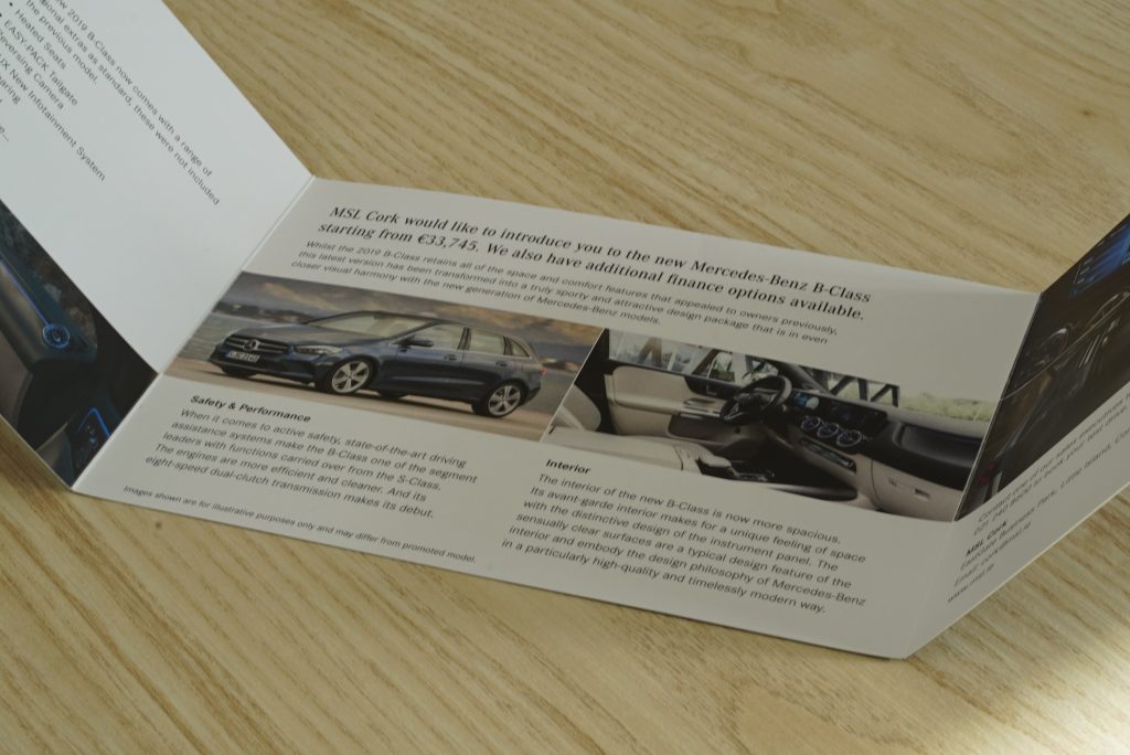 Gatefold Leaflet for Mercedes Cork - Leaflet and Flyer Printing - Kaizen Print - Belfast Printing