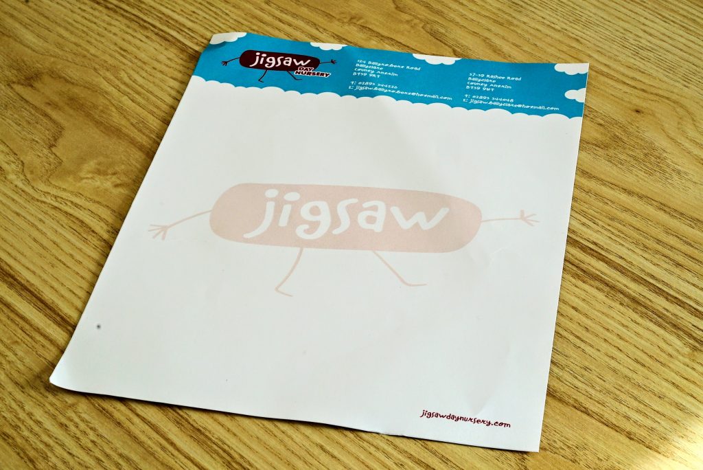 Jigsaw Nursery Letterhead - Letterhead Printing - Kaizen Print - Belfast Printing