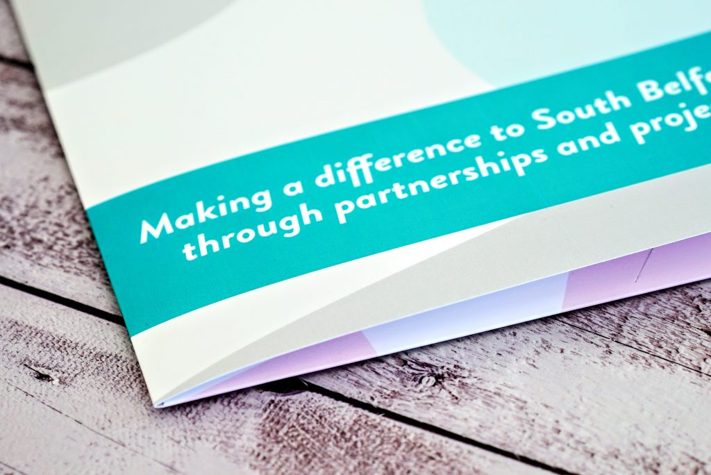 Close up of Presentation Folder for Forward South Partnership