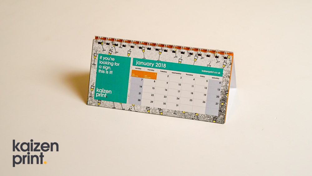 Calendar Printing & Design - Kaizen Print Desktop Flip Calendar - Belfast Printing - Kaizen Print