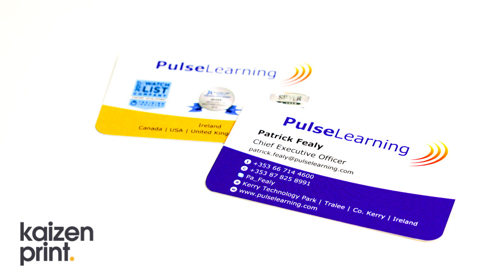 Business Cards Printing & Design - Business Cards - Rounded Business Cards - Pulse Learning - Belfast Printing - Kaizen Print