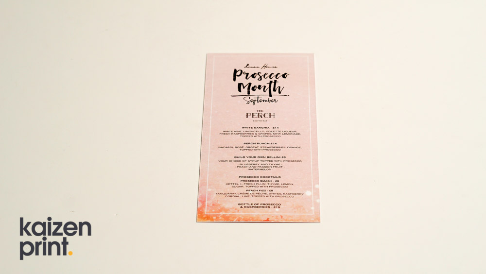 Leaflet Printing & Design - A4 Leaflet Printing - The Perch - Belfast Printing - Kaizen Print