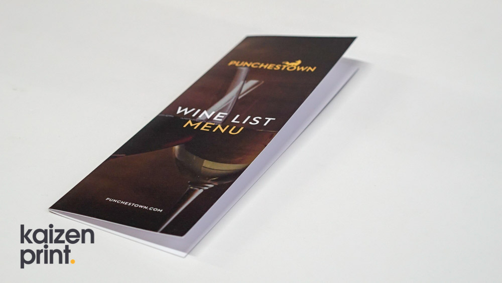 Wine List - Drinks Menu Printing - Punchestown - Belfast Printing - Kaizen Print