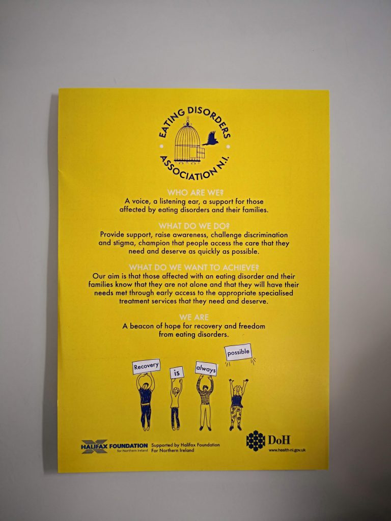 Flyer Printing - Eating Disorder NI - Belfast Printing - Kaizen Print