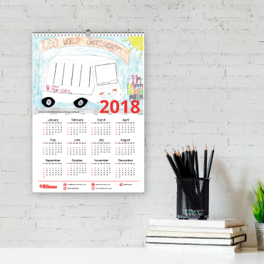 Kids Art Wall Calendar - Calendar Printing and Design - Belfast Printing - Kaizen Print