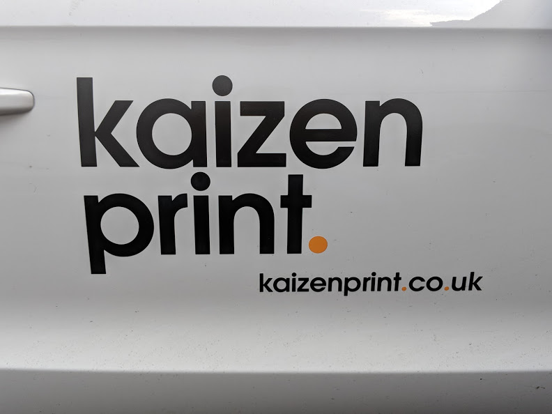 Self Adhesive Vehicle Graphics - Door Graphics - Kaizen Car - Belfast Printers - Kaizen Print