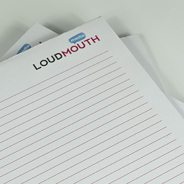 Desktop Notepads - A6 - Loudmouth Media - Belfast Printing - Kaizen Print