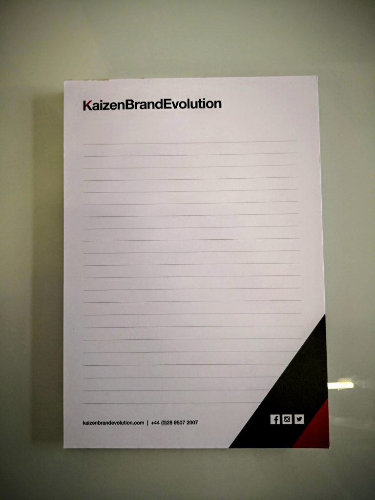 Desktop Notepads - Kaizen Print and Brand - Belfast Printing - Kaizen Print