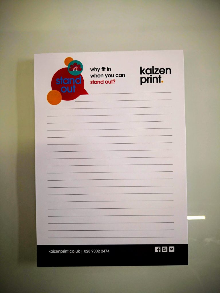 Desktop Notepads - Kaizen Print and Brand - Belfast Printing - Kaizen Print