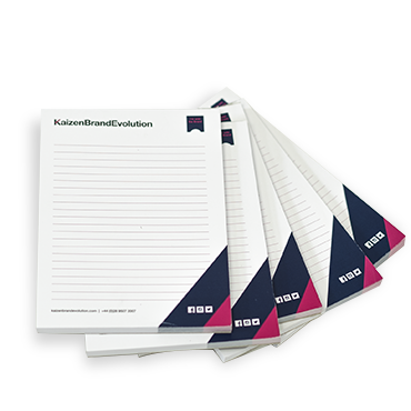 Desktop Notepads - A5 - Kaizen Brand Evolution - Belfast Printing - Kaizen Print