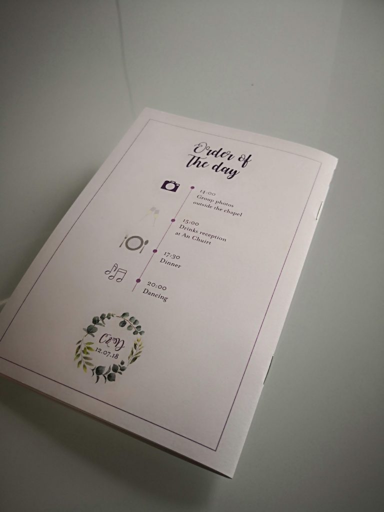 Order or Service - Bespoke Wedding Stationery - Belfast Printing - Kaizen Weddings