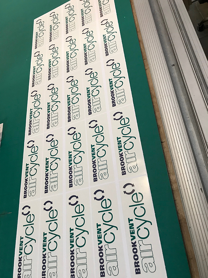 Plotted Sticker Printing for Brookvent Arrcycle - by Kaizen Print, Belfast