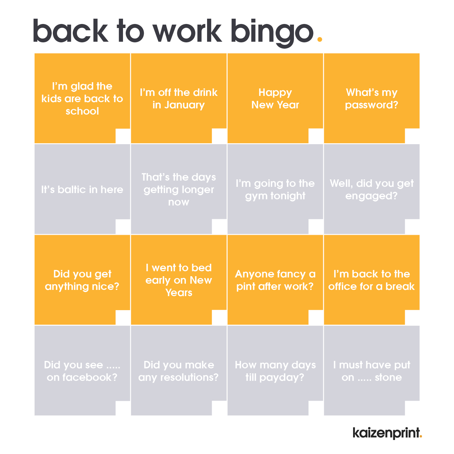 office bingo through email