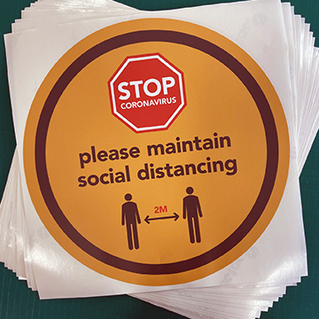 social distancing floor sticker