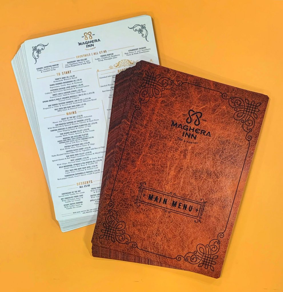 Menu design layout and size for your restaurant