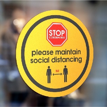 Social Distancing Window Stickers