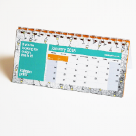 Desktop Flip Calendar Month to View Company Desk Calendar Printing