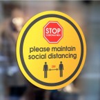Social Distancing Window Stickers