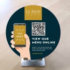 NFC QR Code Menu Discs with stand