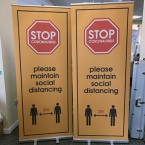 Social Distancing Roller Banner Printing