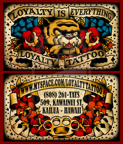 Full colour tattoo artist business card design